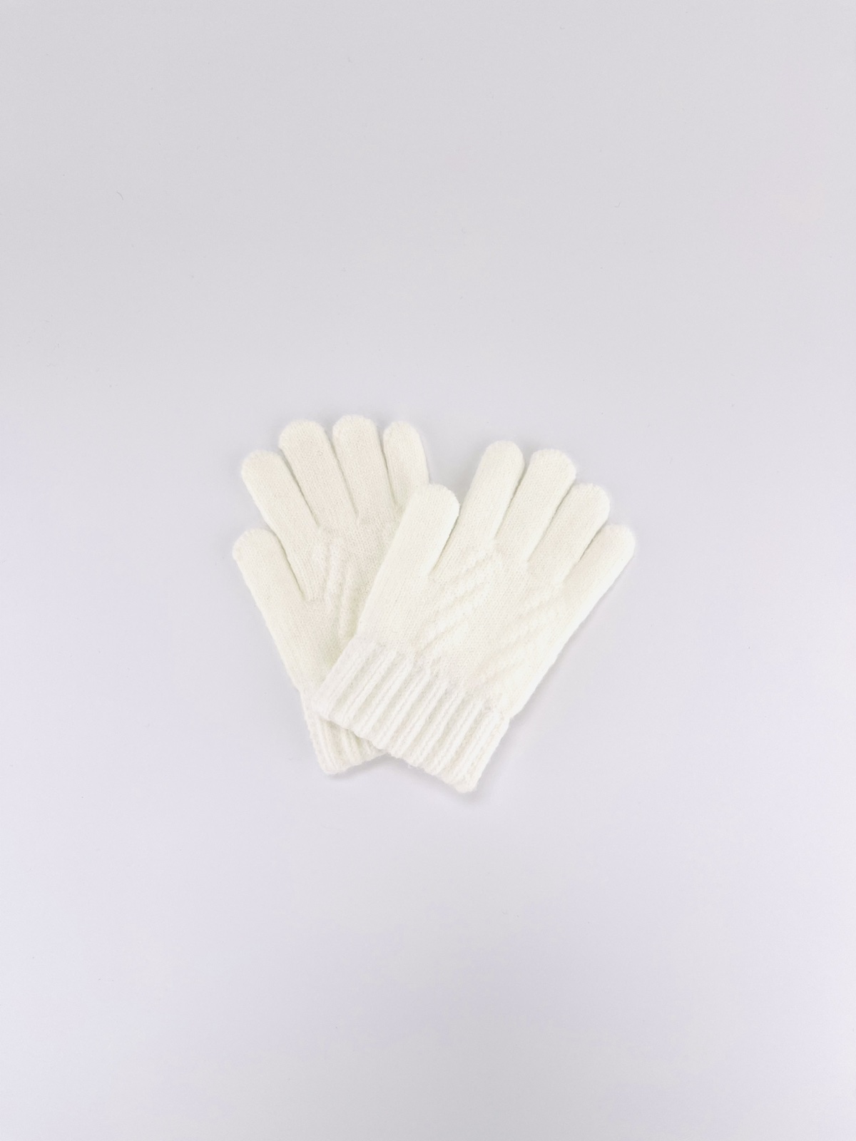 Рукавички для дівчинки молочний 0811-1709