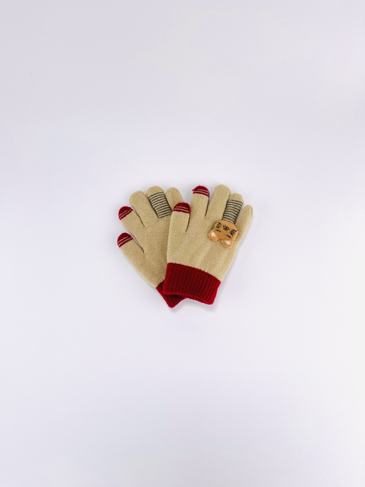 Рукавички для дівчинки бежевий 0811-1738