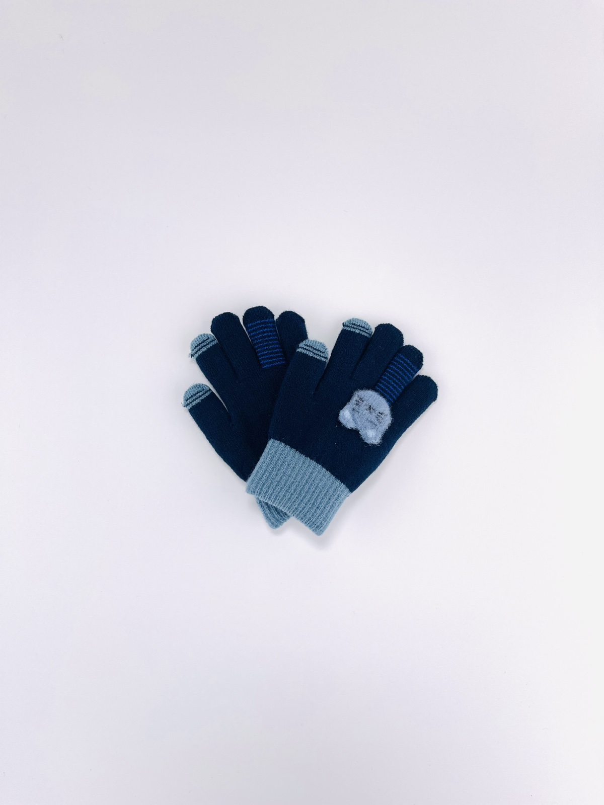 Рукавички для дівчинки синій 0811-1738-3