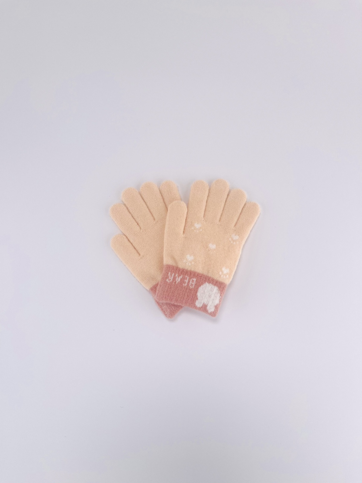 Рукавички для дівчинки персиковий 0811-1755-2