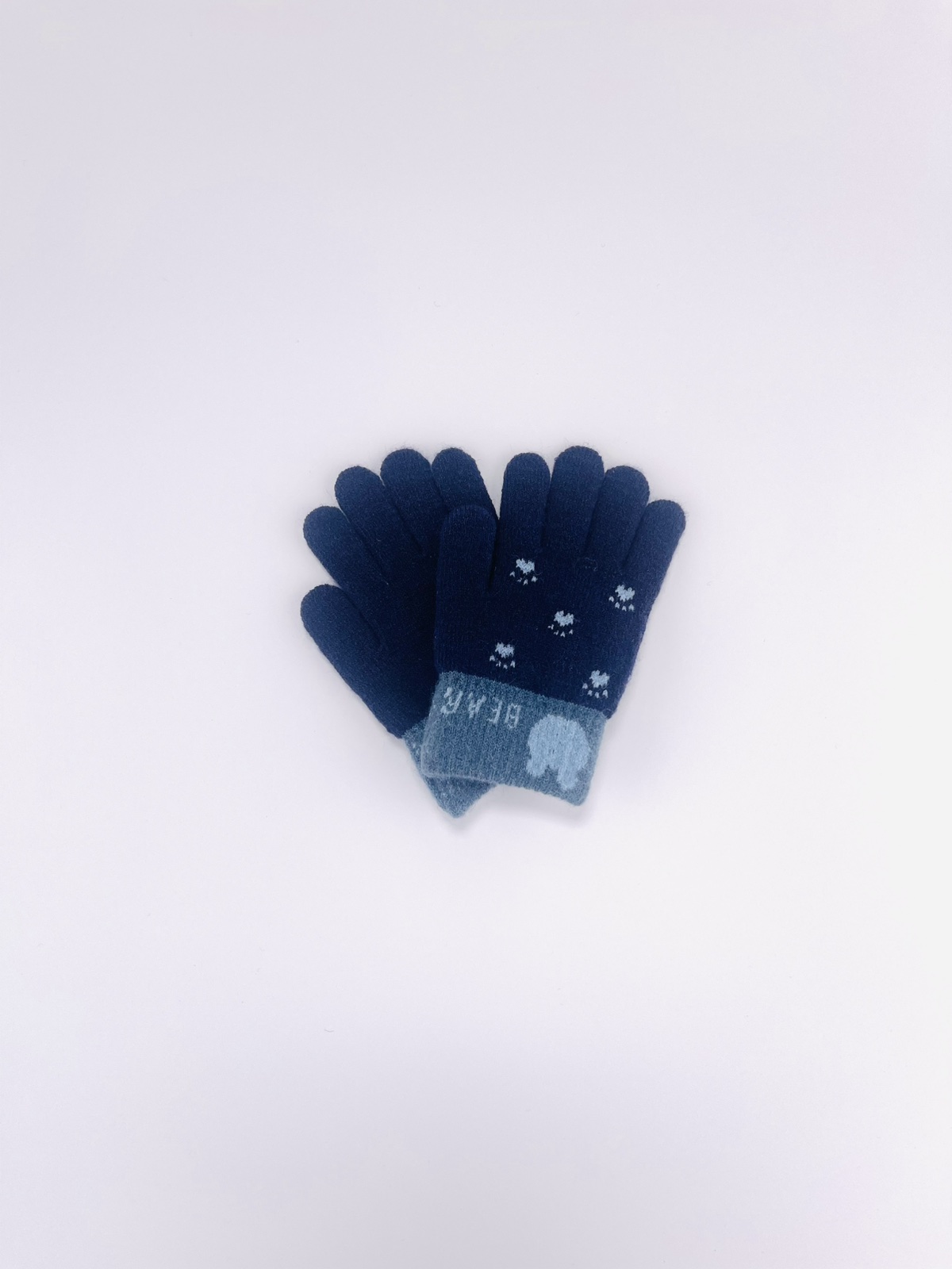 Рукавички для дівчинки синій 0811-1755-3