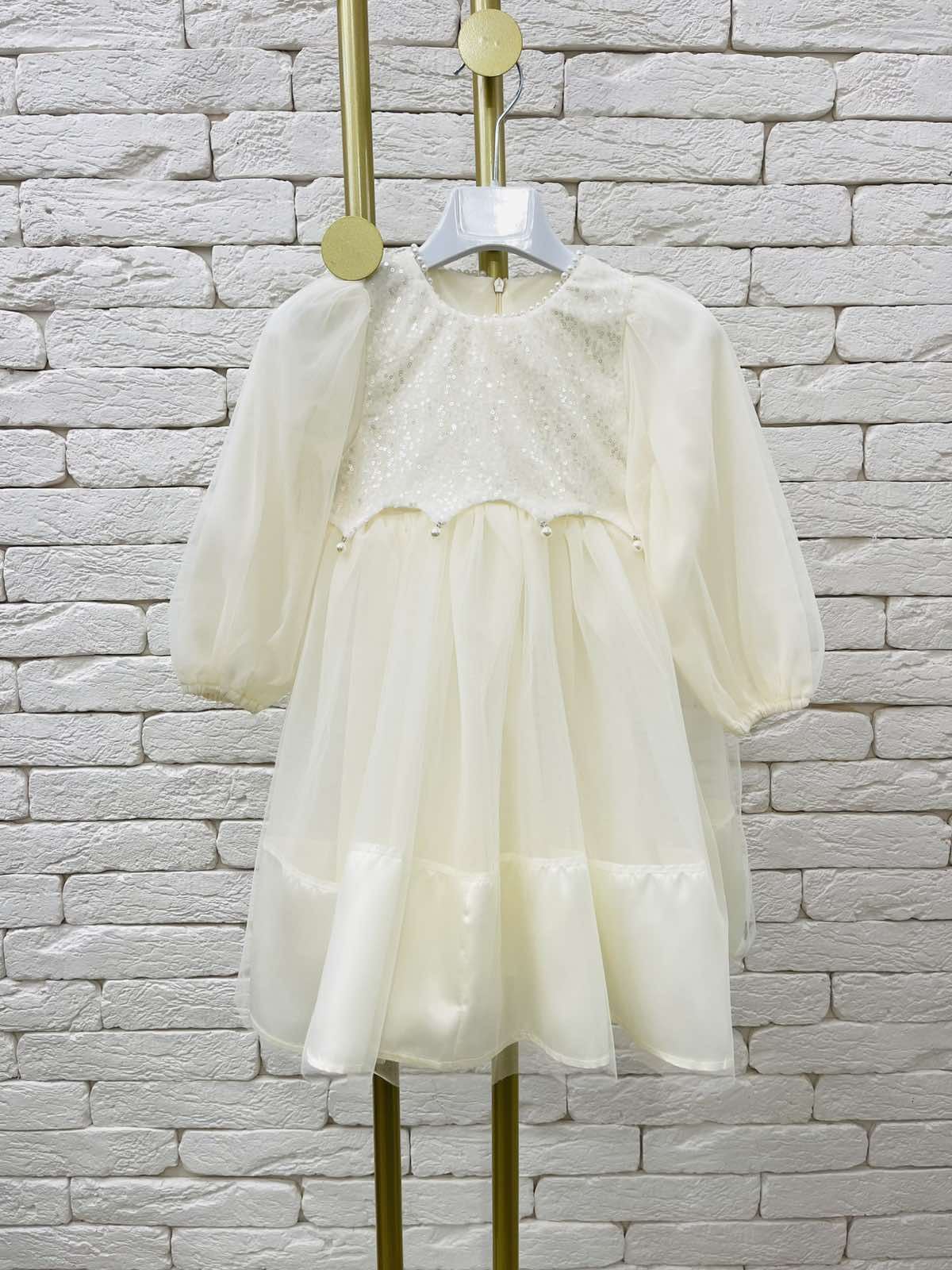 Сукня для дівчинки кремовий 8005