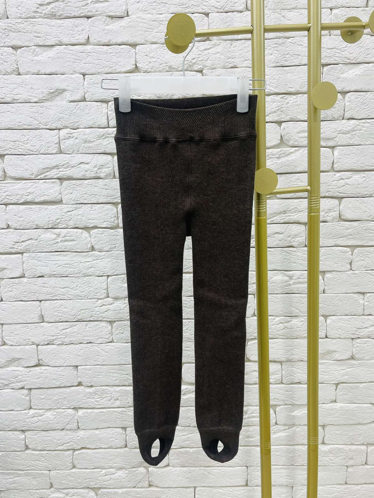 Лосини для дівчинки в рубчик коричневий 855003-2