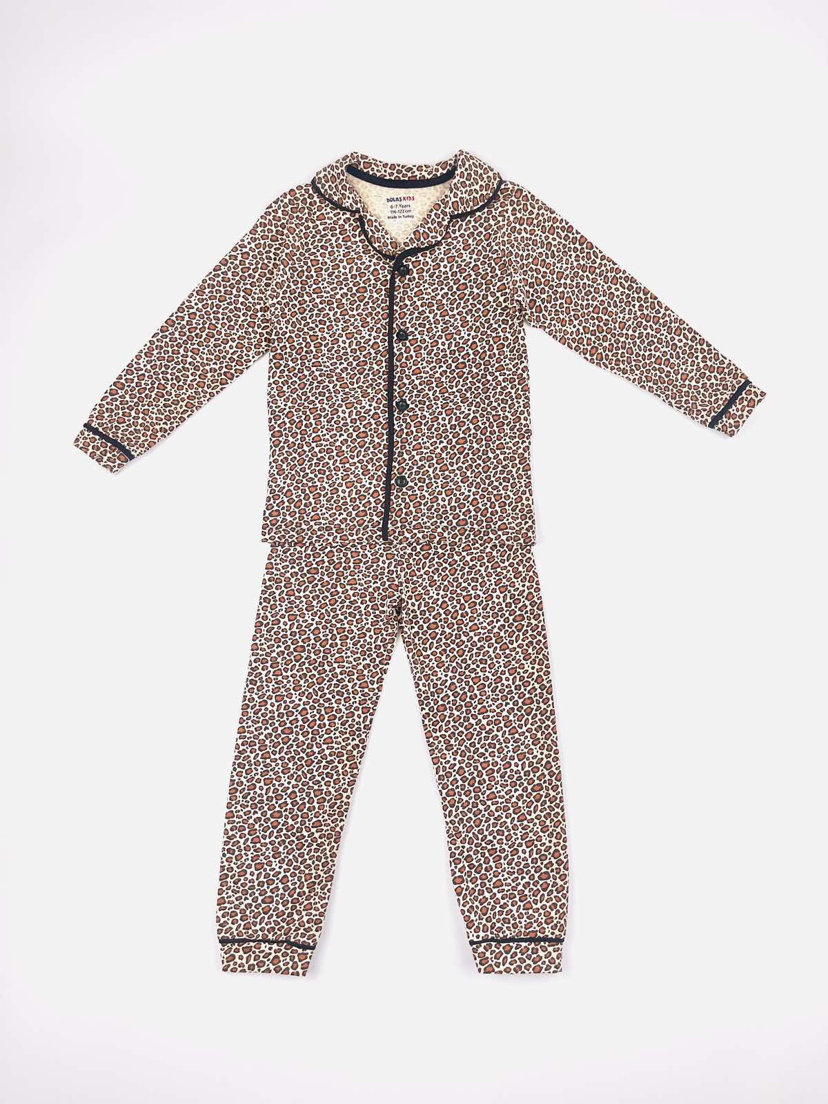 Піжама для дівчинки леопард 2002-2811