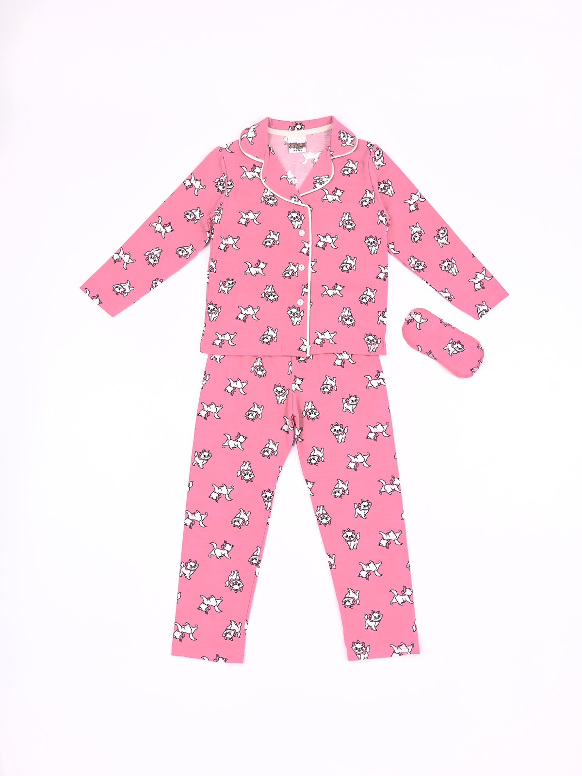 Піжама для дівчинки з котиком рожевий 109-1