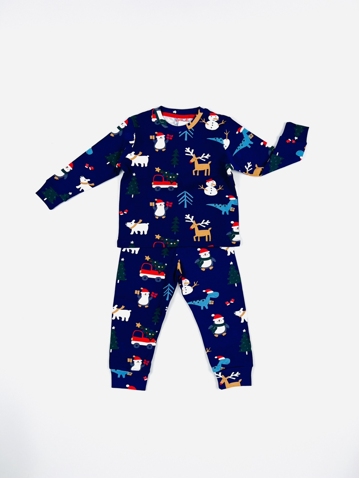 Піжама для хлопчика синій новорічна 1203-1712