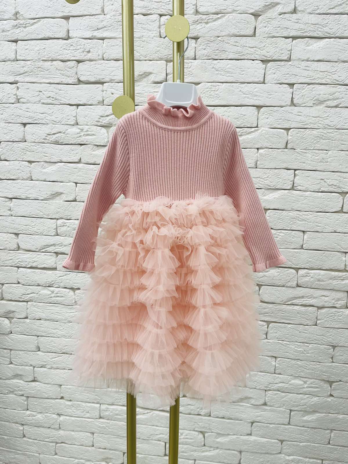 Сукня з фатином для дівчинки рожевий 807-2-2911