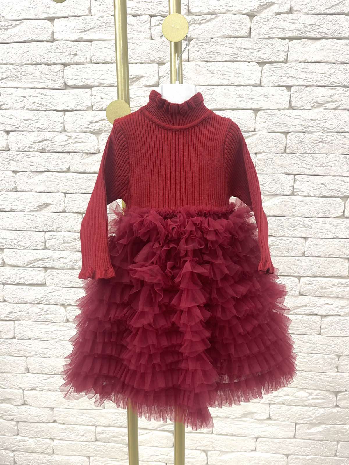 Сукня з фатином для дівчинки червоний 807-2911