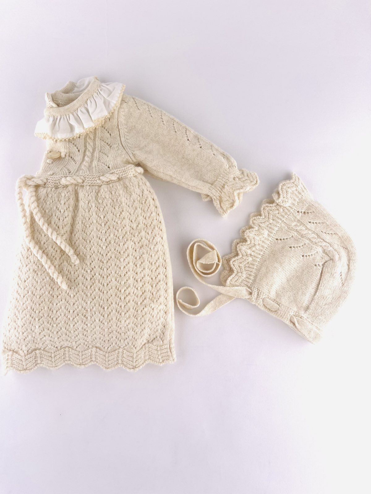 Сукня вязана для дівчинки бежевий 9614