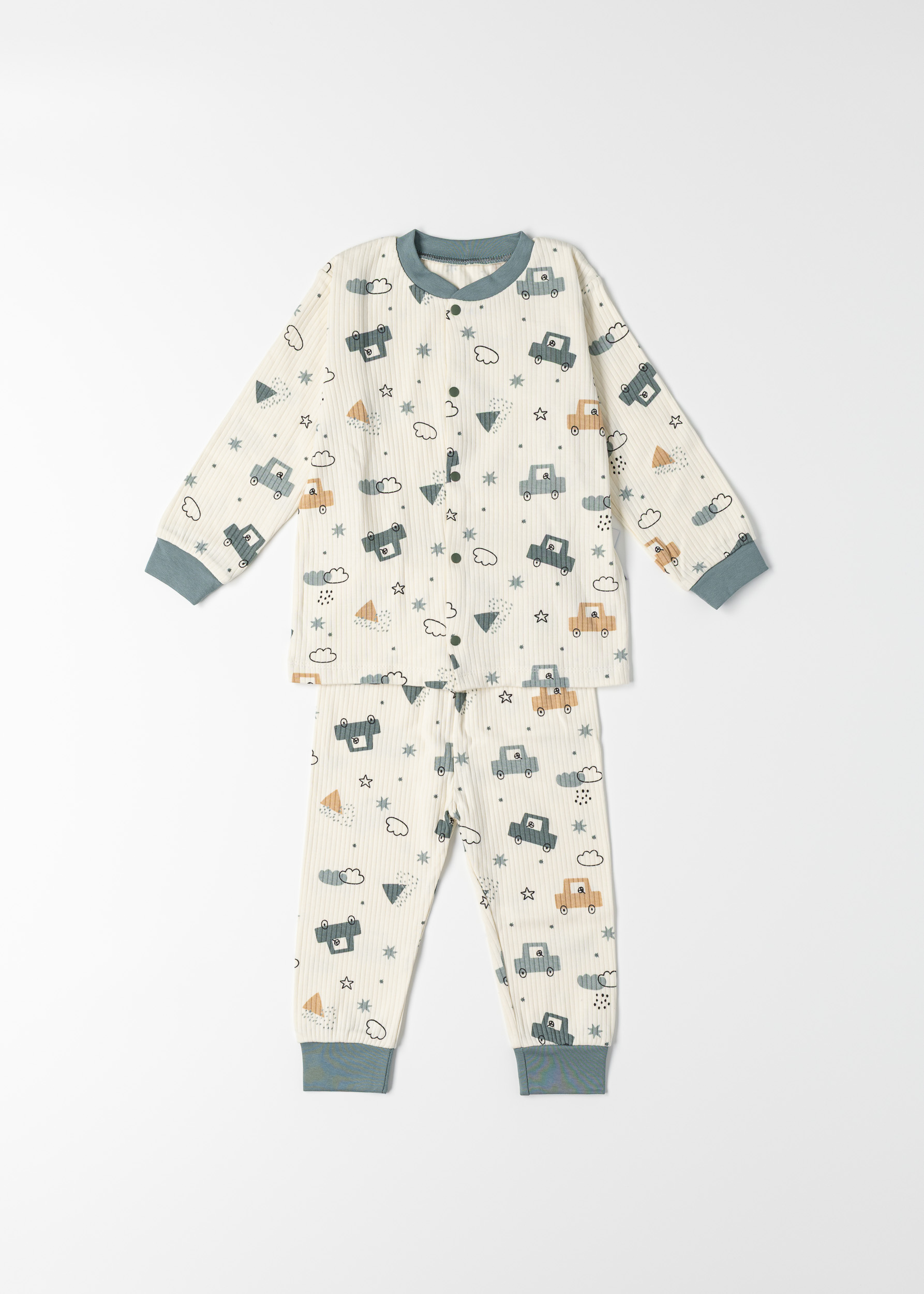 Піжама для хлопчика машинки молочний 177450-2