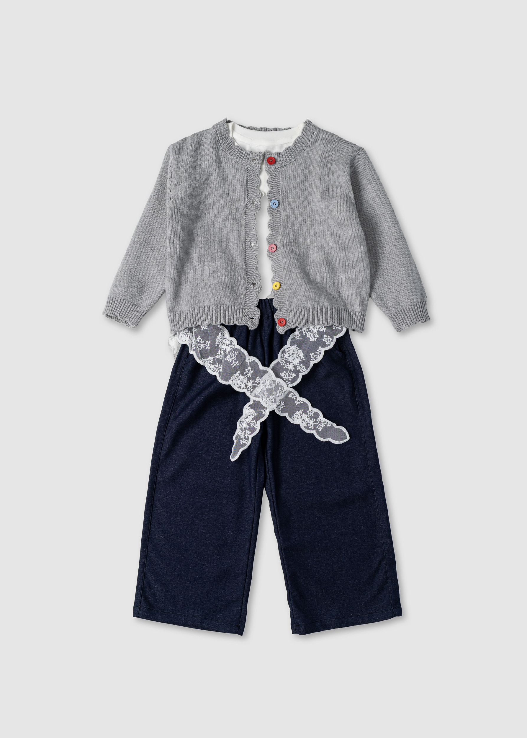 Комплект для дівчинки (лонг, кардиган, штани) Y1055