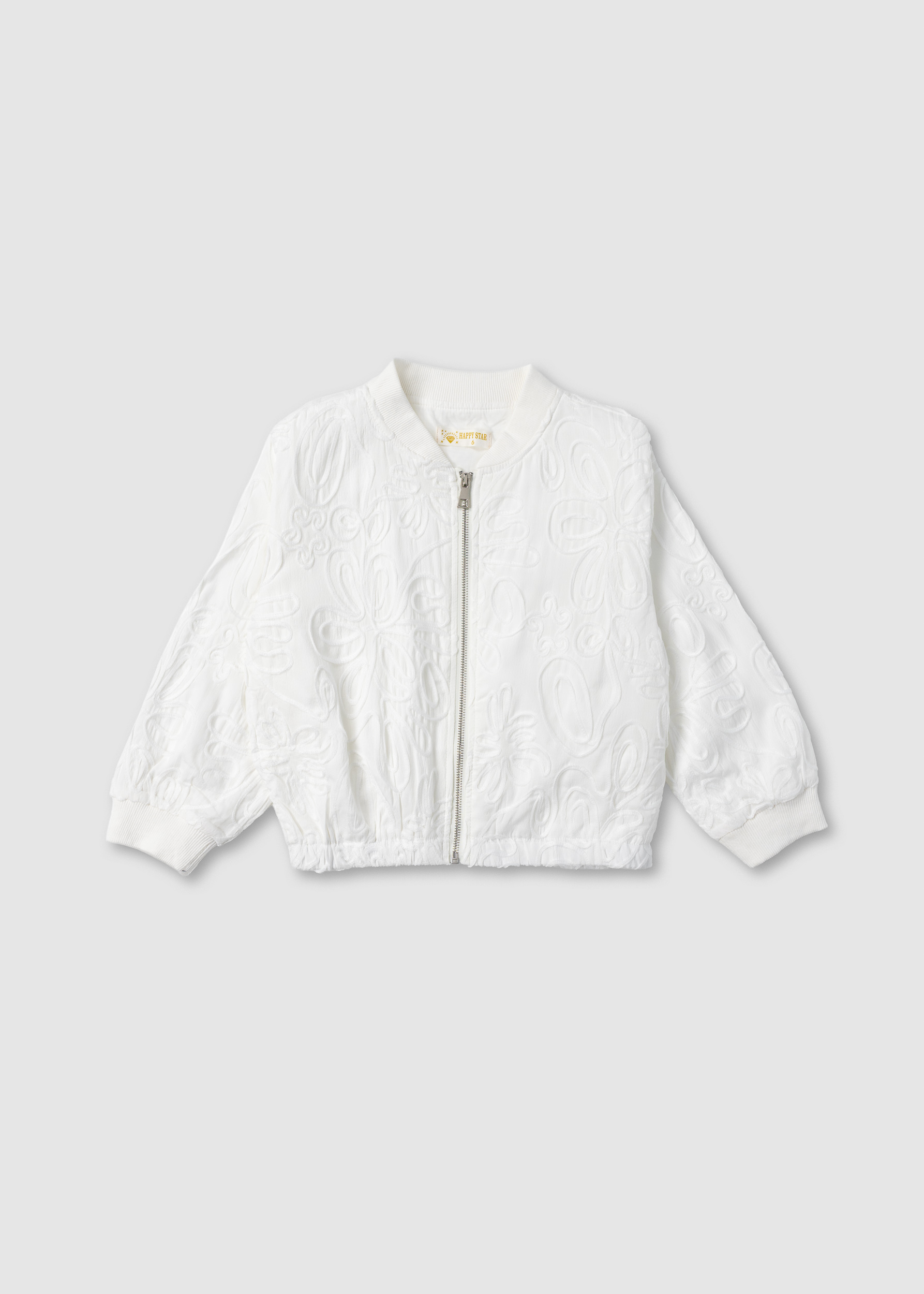 Бомбер для дівчинки білий 0987-1