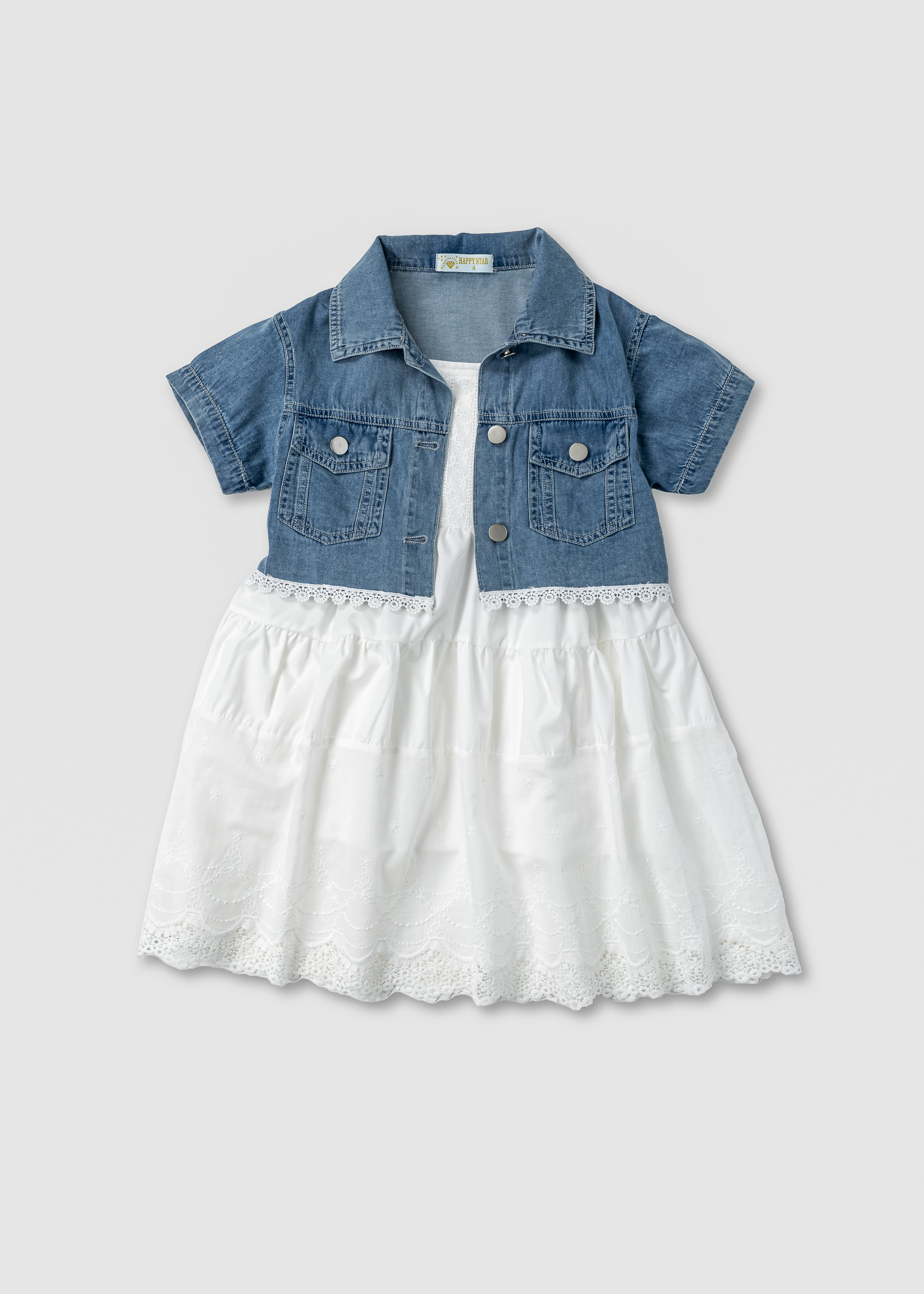 Комплект для дівчинки біло-синій 0992