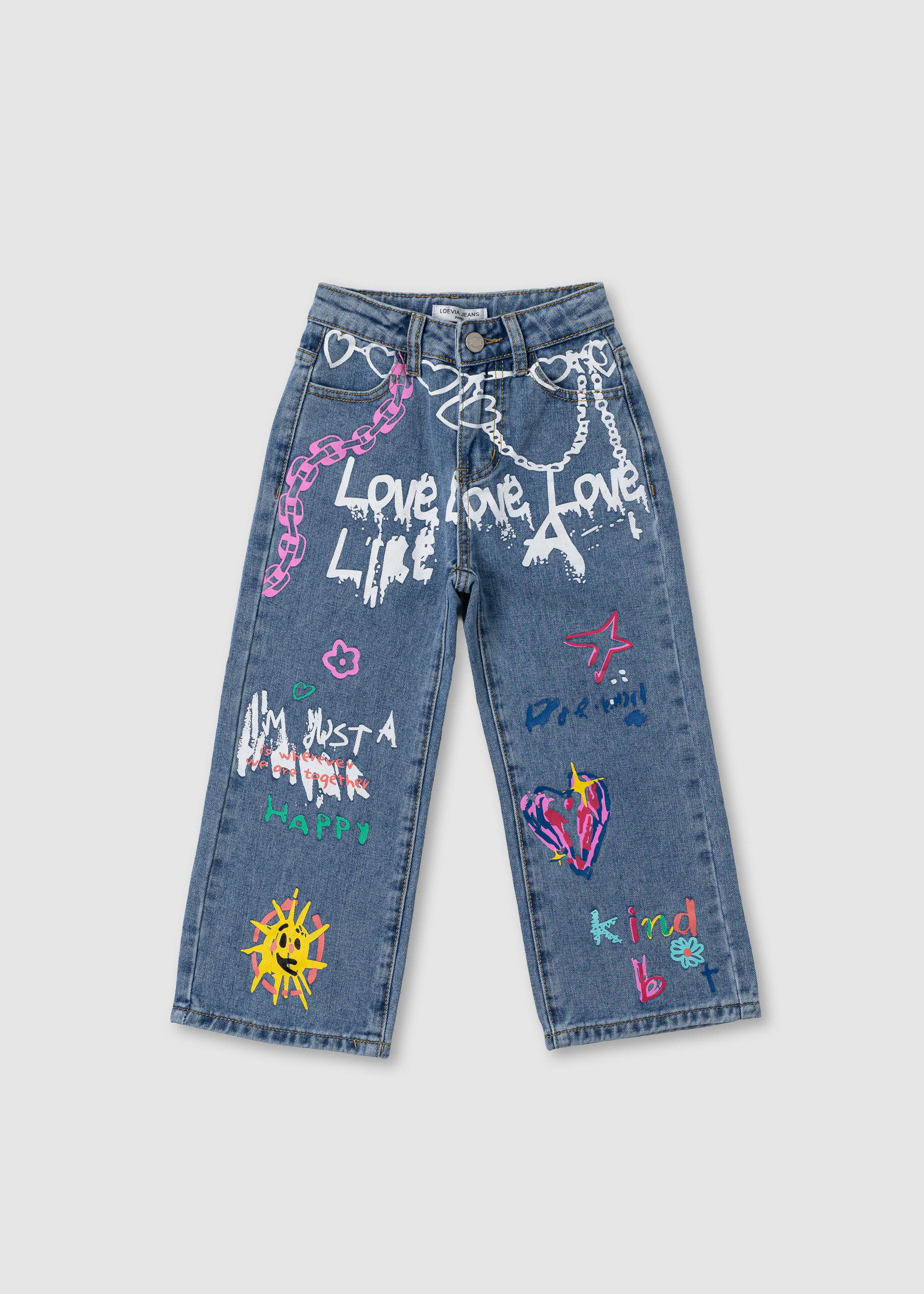 Джинси для дівчинки блакитний B5636