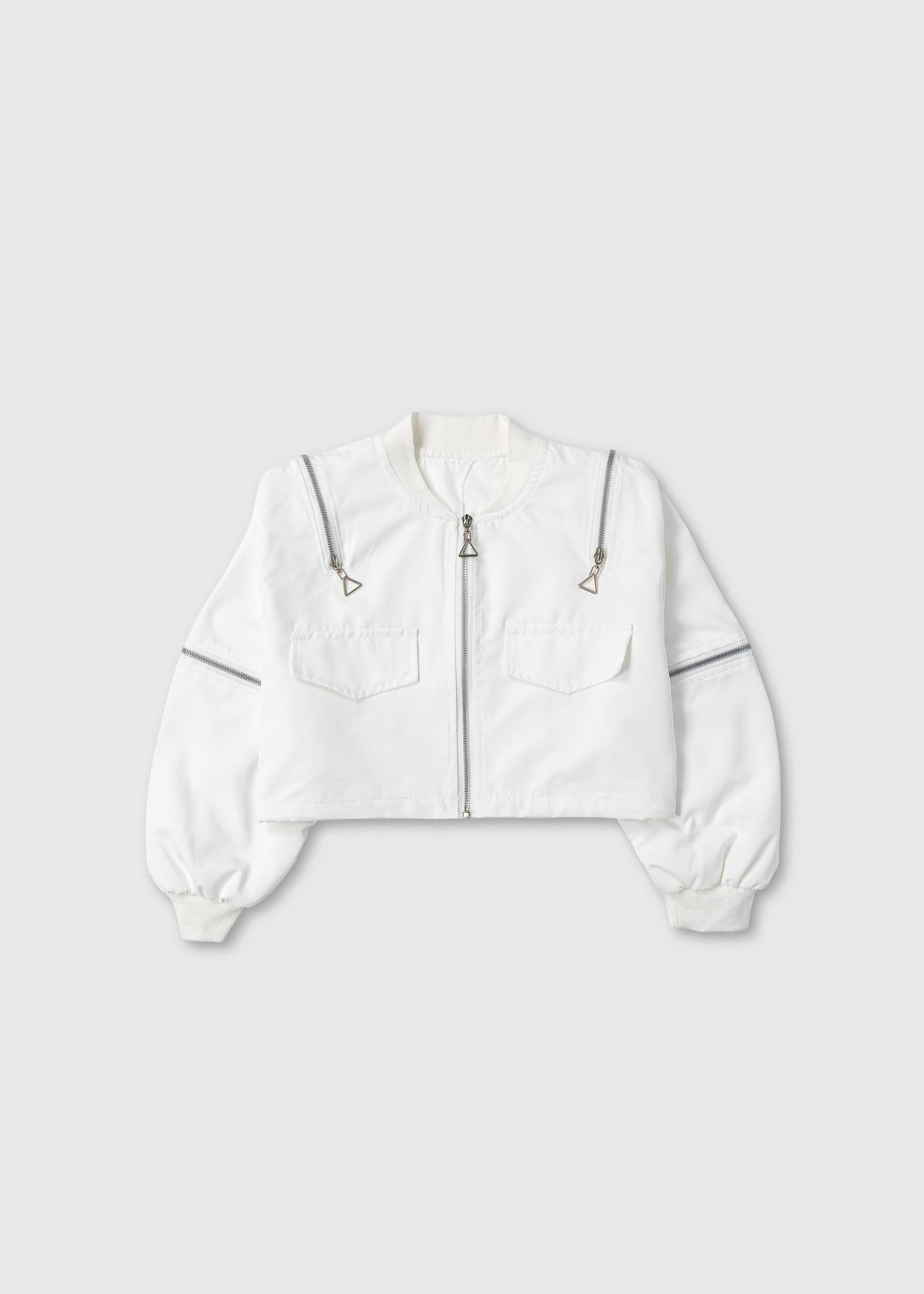 Вітрівка для дівчинки білий CW13