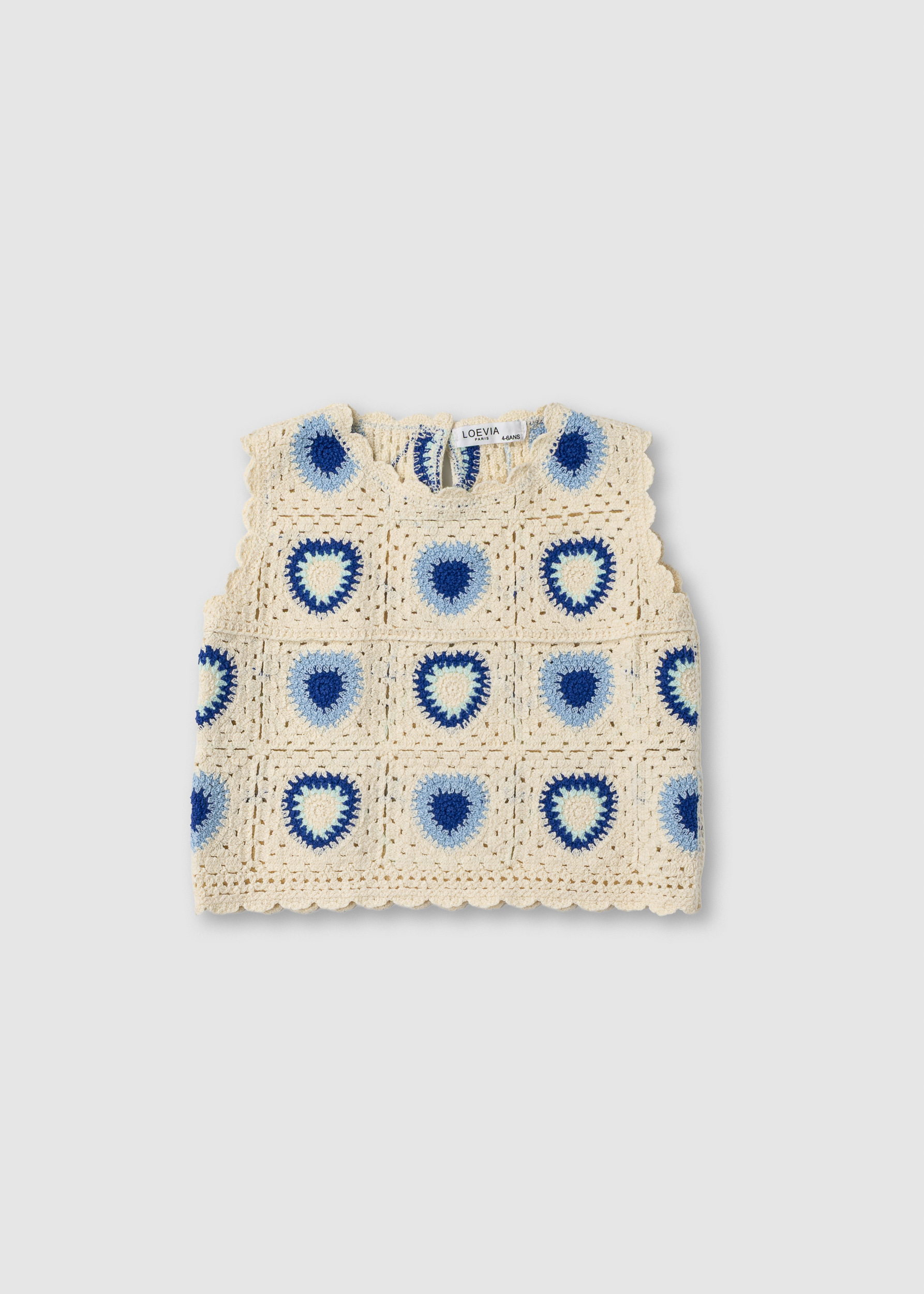 Жилетка для дівчинки молочна вязана F15