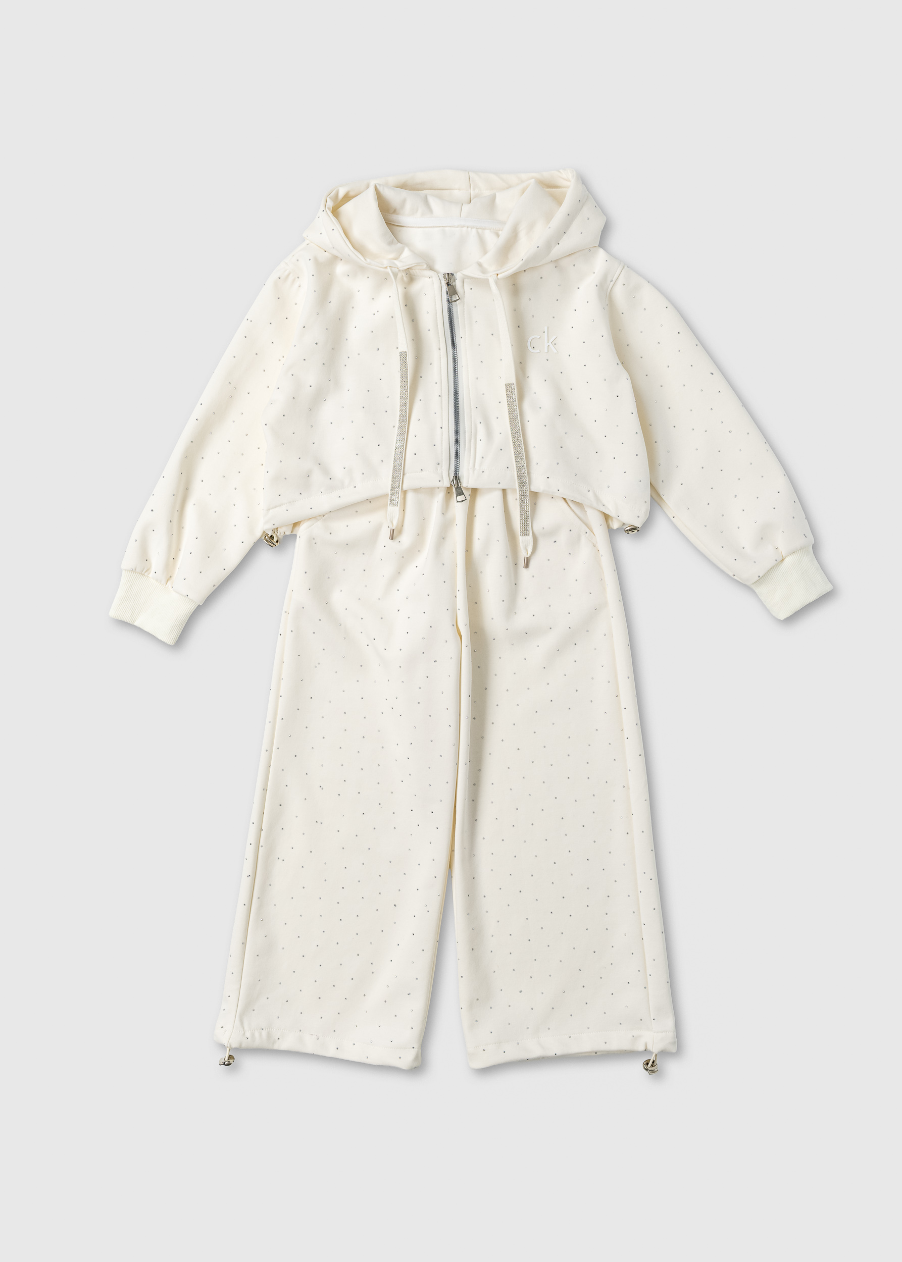 Спортивний костюм для дівчинки молочний 51059m