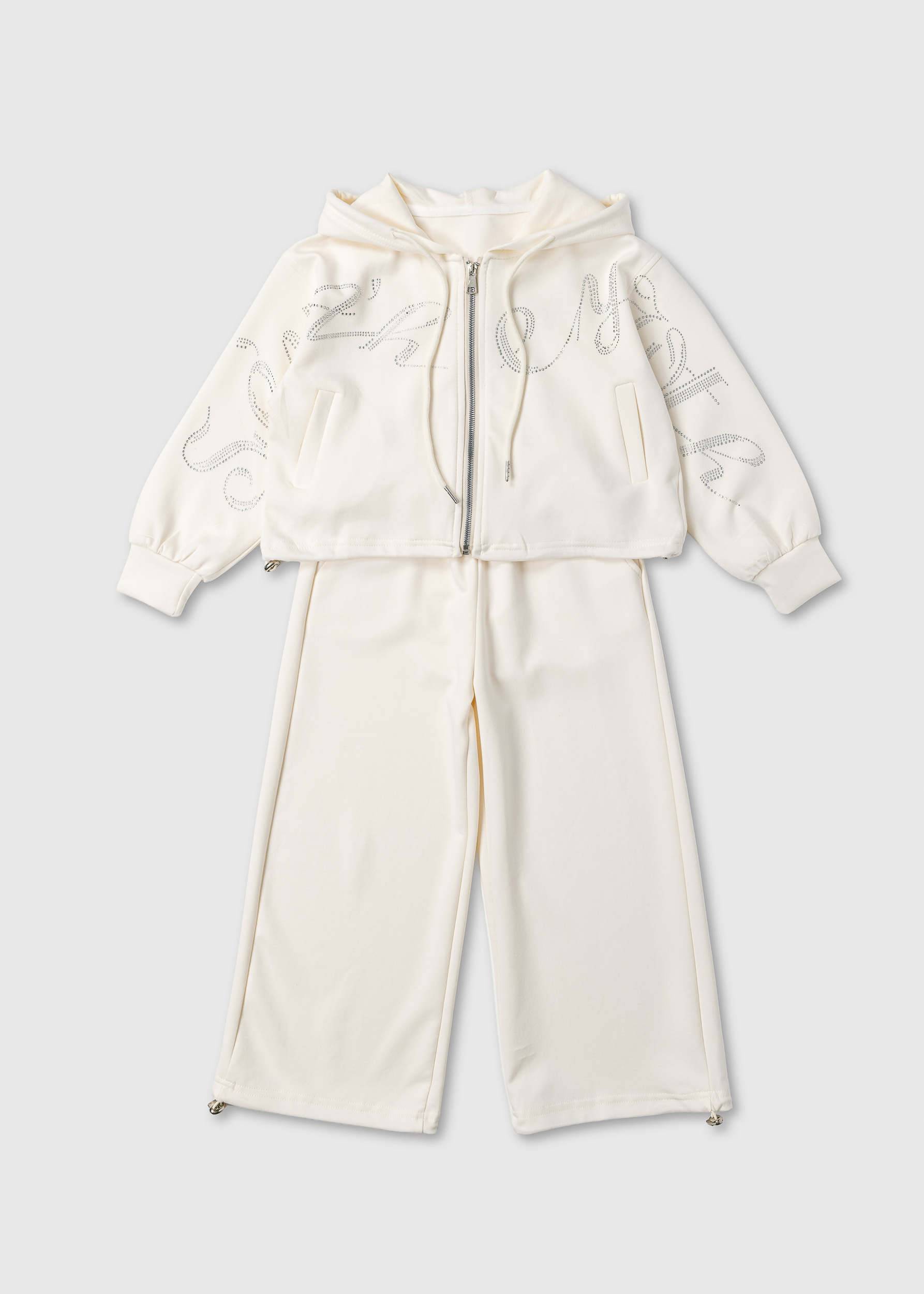 Спортивний костюм для дівчинки молочний 51078m