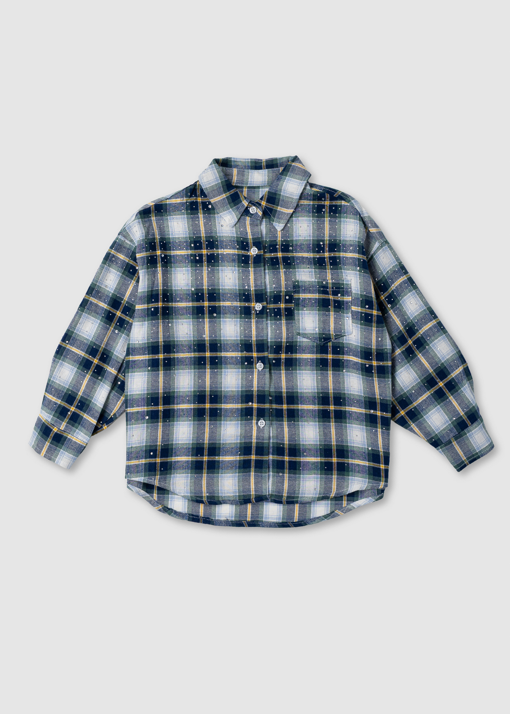 Сорочка для дівчинки зелений CC15