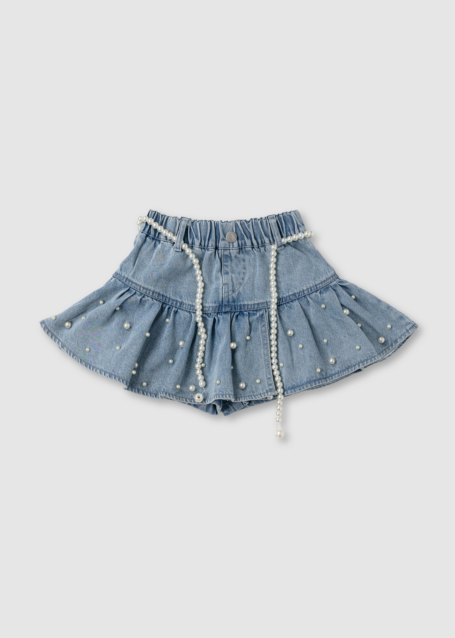 Спідниця-шорти для дівчинки джинс XQ69
